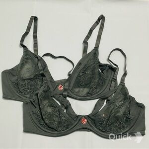 2 pcs - NWT Floral Lace Cutout Bras